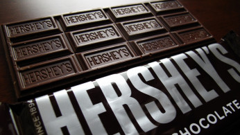 Hershey's chocolate bars are shown in this photo illustration in Encinitas, California January 29, 2015.