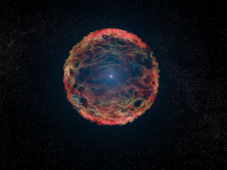 Artist's impression of supernova 1993J