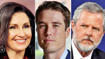Becki Falwell, Giancarlo Granda and Jerry Falwell Jr.