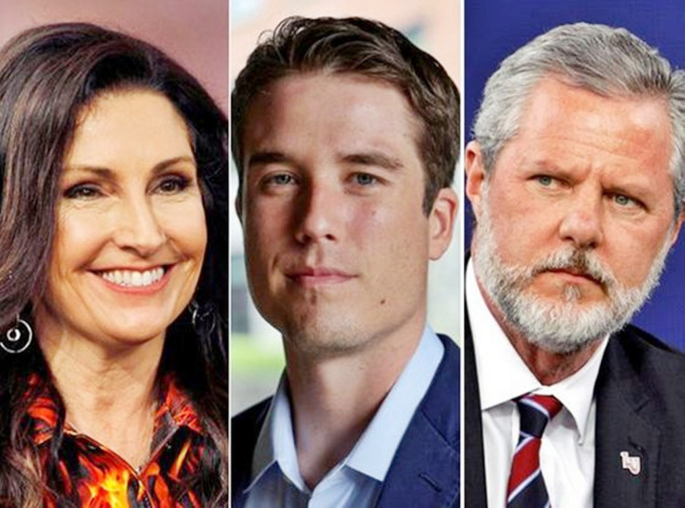 Becki Falwell, Giancarlo Granda and Jerry Falwell Jr.