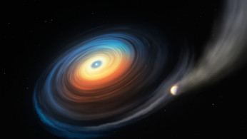 Artist's impression of the WD J0914+1914 system