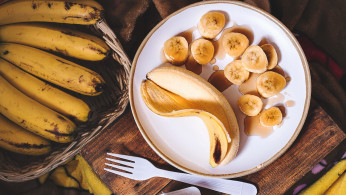 Bananas and syrup