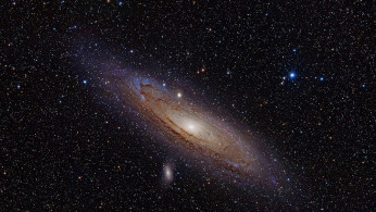 The Andromeda Galaxy is a spiral galaxy approximately 2.5 million light-years away in the constellation Andromeda