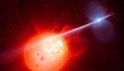 Artist's impression of the binary star system AR Scorpii