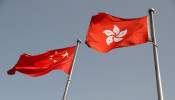 Hong Kong and China Flags