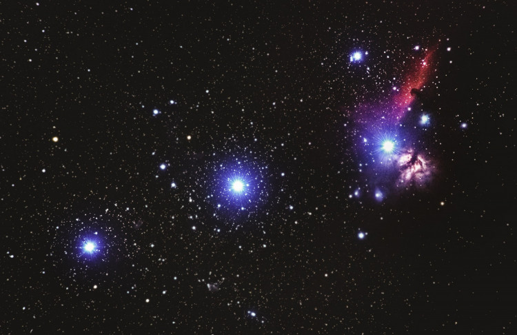 flame and horsehead nebular in Orion's Belt