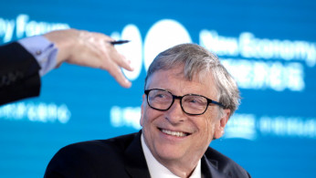 FILE PHOTO: Bill Gates, Co-Chair of Bill & Melinda Gates Foundation, attends a conversation at the 2019 New Economy Forum in Beijing