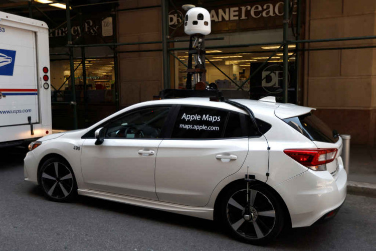 Apple Maps Car With Advanced Sensors And EyeDrive System