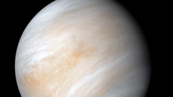 Contrast-enhanced false color view of Venus from Mariner 10