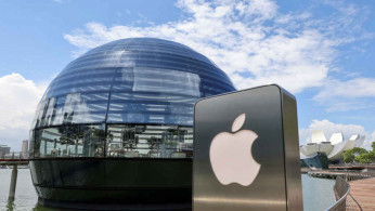 A view of the upcoming Apple Marina Bay Sands store in Singapore