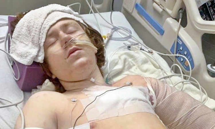 Linden Cameron in hospital