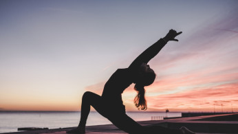 yoga silhouette