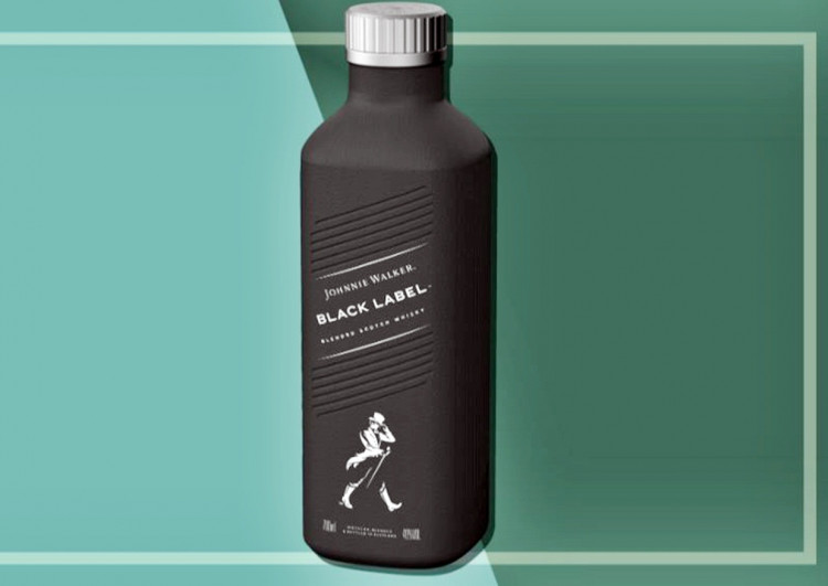 Johnnie Walker paper bottle
