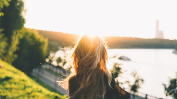 woman in the sun