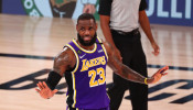 NBA: Los Angeles Lakers forward LeBron James (23)