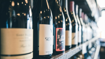 red wine bottles