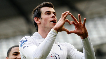 FILE PHOTO: Tottenham Hotspur's Gareth Bale celebrates after scoring during their English Premier League soccer match against Manchester City
