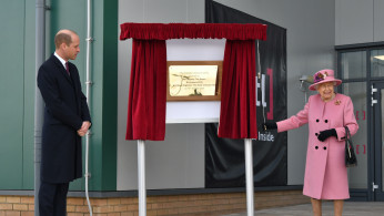 Prince William and Queen Elizabeth
