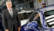 FILE PHOTO: Chairman and CEO of Bentley Motors Adrian Hallmark poses at their manufacturing facility in Crewe