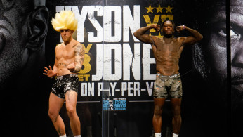 Tyson vs Roy Jones Jr-Weigh Ins