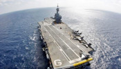The French Navy aircraft carrier, FS Charles de Gaulle (R91)
