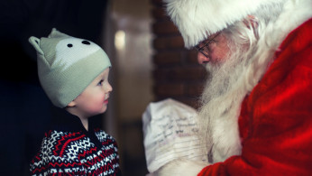 Santa with a kid