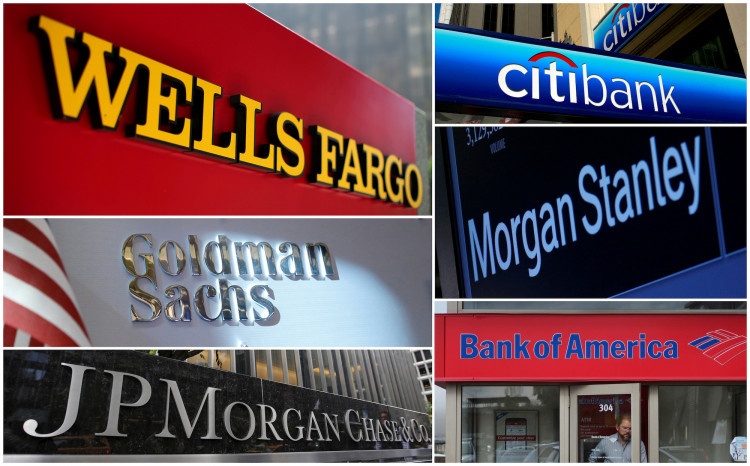Wells Fargo, Citigbank, Morgan Stanley, JPMorgan Chase, Bank of America, JPMorgan, and Goldman Sachs