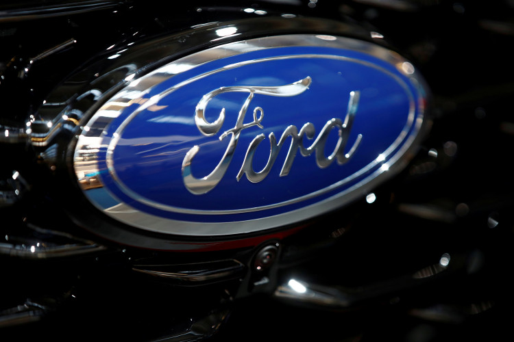 FILE PHOTO: Ford logo is pictured at the 2019 Frankfurt Motor Show (IAA) in Frankfurt, Germany September 10, 2019