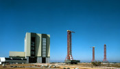 Vehicle Assembly Building at Kennedy Space Center, and the Launch Umbilical Towers