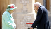 Queen Elizabeth and Captain Tom Moore