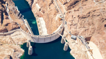 white concrete dam