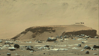 Jezero Crater, Mars, pictured in this undated image taken by NASA's Mars rover Perseverance from its landing site