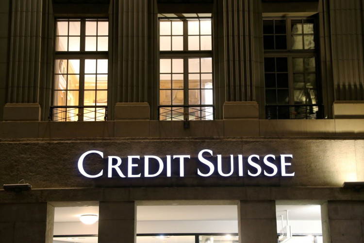The logo of Swiss bank Credit Suisse is seen at a branch office in Bern, Switzerland.
