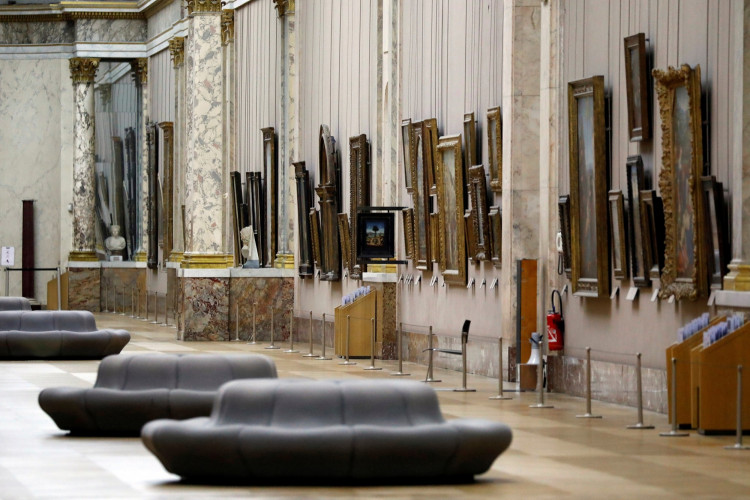 General view of a gallery of paintings at the Louvre museum in Paris, France, March 11, 2019. 