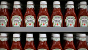 FILE PHOTO: Heinz tomato ketchup is show on display during a preview of a new Walmart Super Center prior to its opening in Compton, California, U.S., January 10, 2017. 