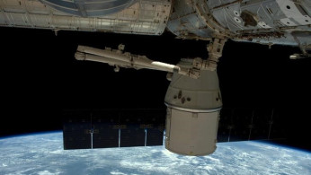 A NASA photo shows a SpaceX Dragon capsule as it is released from the International Space Station in this image released to social media on May 11, 2016.