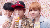 Jimin, Jungkook, and V of BTS