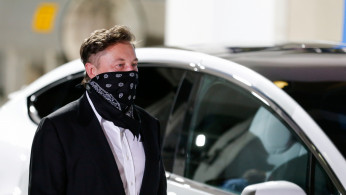SpaceX founder Elon Musk arrives ahead of the launch of the SpaceX Falcon 9 rocket with the Crew Dragon capsule