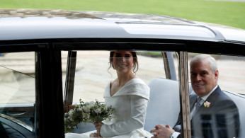 Prince Andrew and Princess Eugenie 