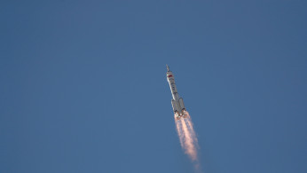 The Long March-2F Y12 rocket, carrying the Shenzhou-12 spacecraft and three astronauts, takes off from Jiuquan Satellite Launch Center 