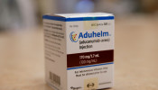 Aduhelm, Biogen's controversial recently approved drug for early Alzheimer's disease, is seen at Butler Hospital, one of the clinical research sites in Providence, Rhode Island, U.S. June 16, 2021. 