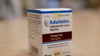Aduhelm, Biogen's controversial recently approved drug for early Alzheimer's disease, is seen at Butler Hospital, one of the clinical research sites in Providence, Rhode Island, U.S. June 16, 2021. 