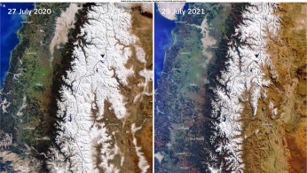 Andes satellite image comparison