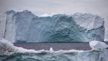 An iceberg floats near the Eqi glacier in the north of Ilulissat, Greenland.