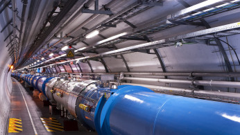 View of the LHC tunnel sector 3-4