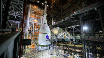 Orion Spacecraft Joins Artemis I Moon Rocket at Kennedy