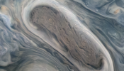 JunoCam image of two gigantic Jupiter storms during Juno's 38th perijove pass Nov. 29.