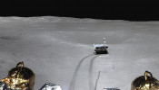 Yutu 2 rover leaving the Chang'e 4 lander