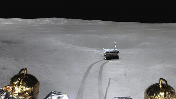 Yutu 2 rover leaving the Chang'e 4 lander