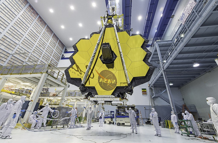 Deployed primary mirror of NASA's James Webb Space Telescope 